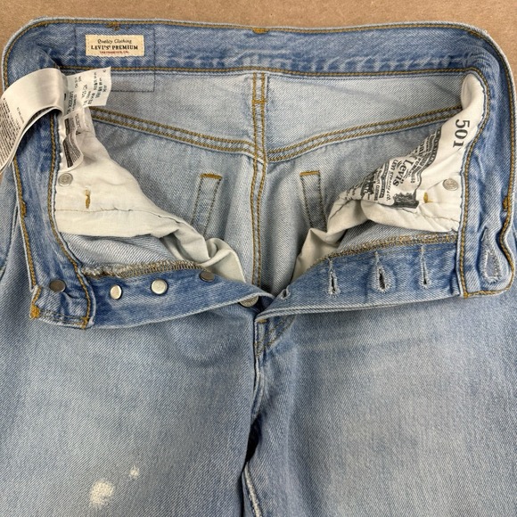 VTG Levi's 501 Jeans Womens Size 25 Blue Mid Rise Big E Straight Leg Regular Fit - Picture 9 of 11